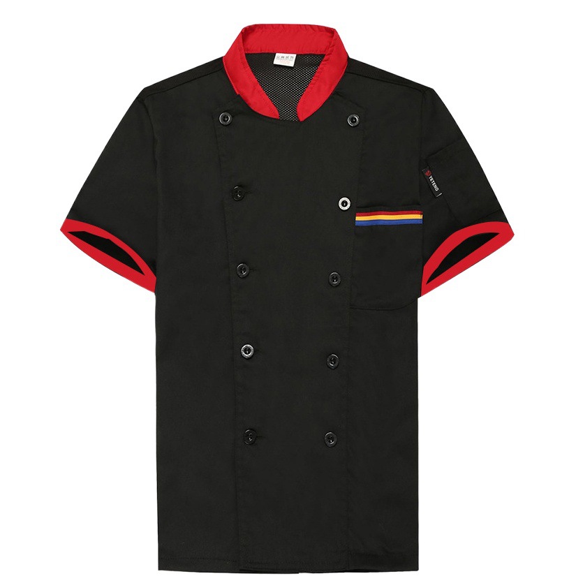 Restaurant Canteen Kitchen Clothing, Hotel Chef Work Clothes, Summer Clothing, Hotel Short-Sleeved Chef Clothes, Custom Made