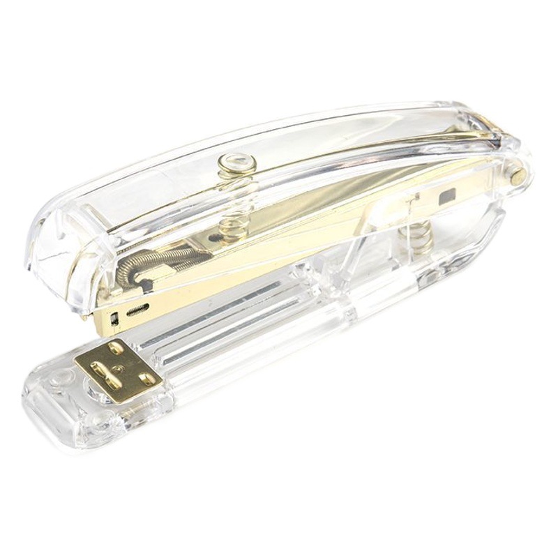 Creative Transparent Acrylic Stapler Ins Japanese Style Simple and Labor-Saving Office Student/Supplies Document Information Wholesale