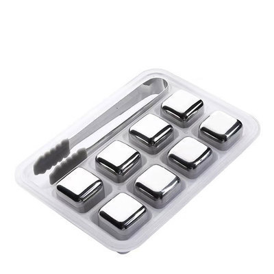 Picture of 304 Stainless Steel Ice Quick Frozen Ice Wine Stone Set Metal Ice Grain Red Wine Whisky Ice Creative Gift
