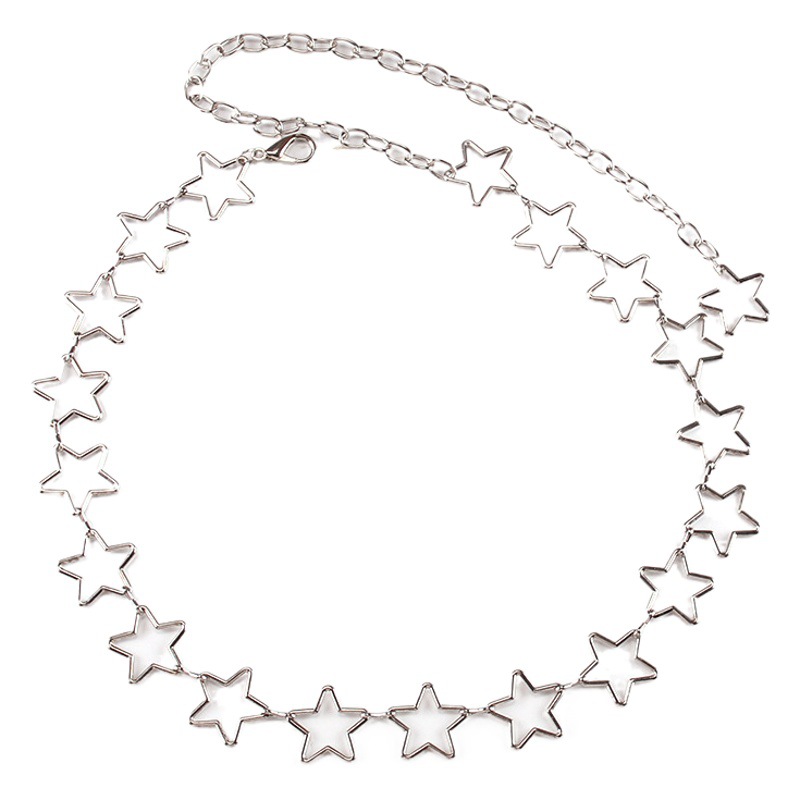 European and American Cross-border Explosions Women's Hollow Star Decorative Body Chain Simple All-match Jeans Fashion Waist Chain