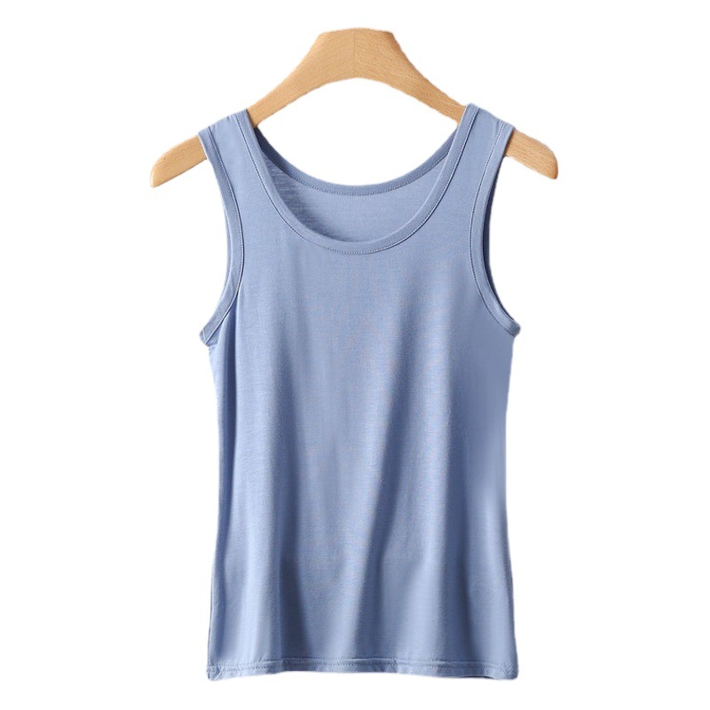 Modal Camisole Women's Summer Thin Solid Color Sleeveless Base Shirt Slim-Fit All-Match Simple Interior U-Neck Top