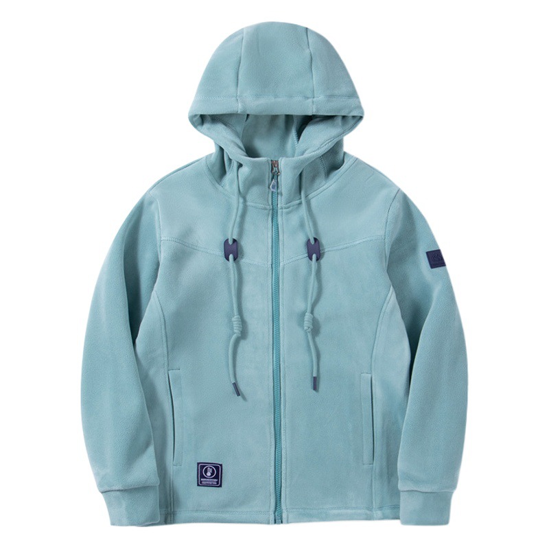 Big Brand Australian Velvet Jacket for Men and Women Outdoor Far Infrared Heating Warm Polar Fleece Thickeneded Hooded Fleece Sweatshirt