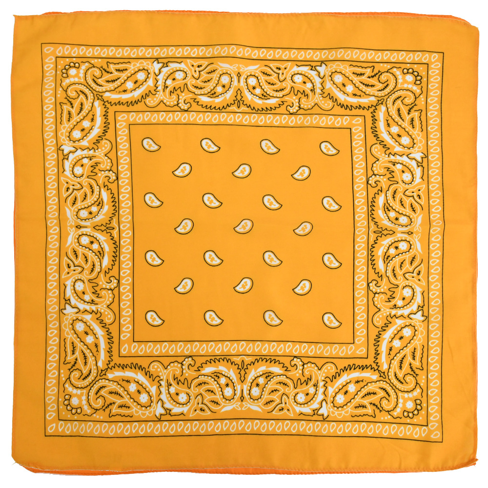 Picture of Factory direct supply in stock polyester square paisley scarf wholesale hip hop hip hop riding cashew flower scarf