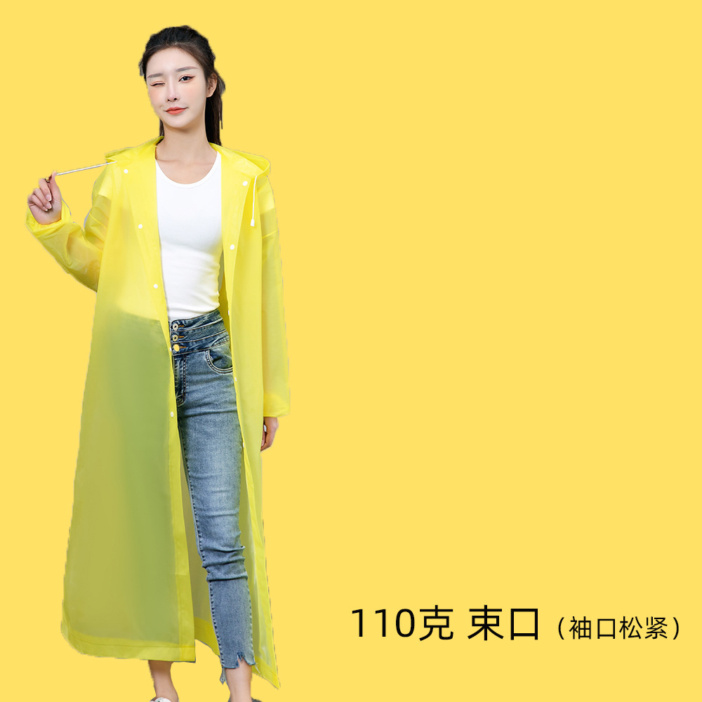 Picture of Thickened Disposable Raincoat Adult Frosted Unisex Eva Outdoor Lightweight One-Piece Extended Poncho Logo