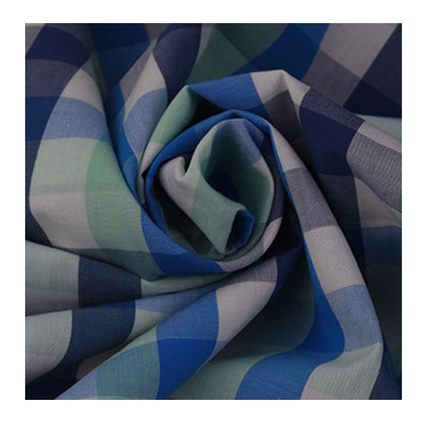 cotton yarn-dyed check yarn-dyed plaid shirt fabric 40s cotton women's dress summer cloth