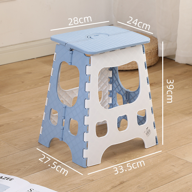 Picture of Thickened Plastic Folding Stool Portable Mini Outdoor Adult Children Chair Bench Portable Train Mazar