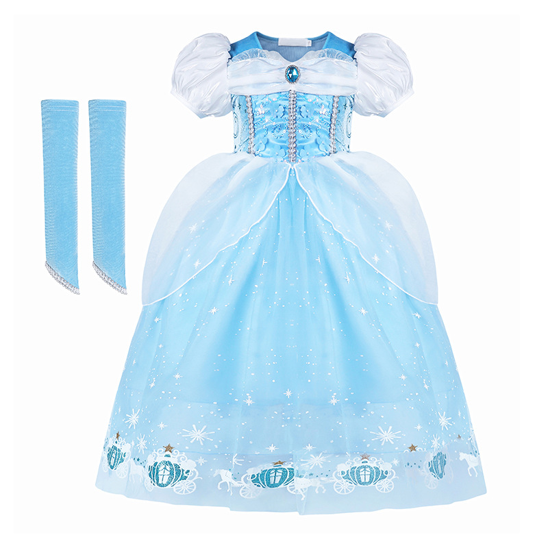 Picture of Cross-border Cinderella princess dress girls' ball pettiskirt girls' dress Halloween dress mesh princess dress