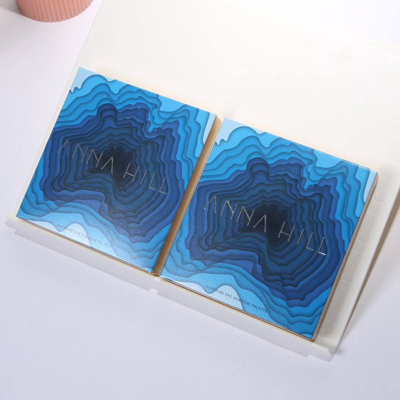 Eyeshadow Palette Paper Box Printing Factory Custom-Made Skin Care Product Outer Packaging Box High-End White Cardboard Cosmetics Color Box Customization