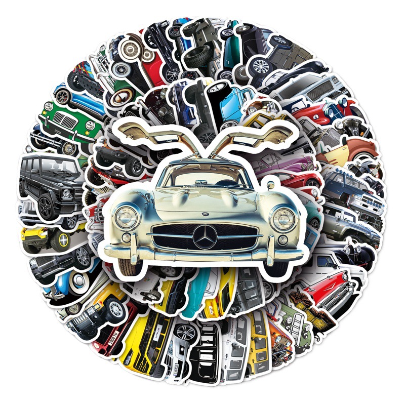 102 cartoon car children sticker vehicle skateboard mobile phone guitar car trunk waterproof decoration