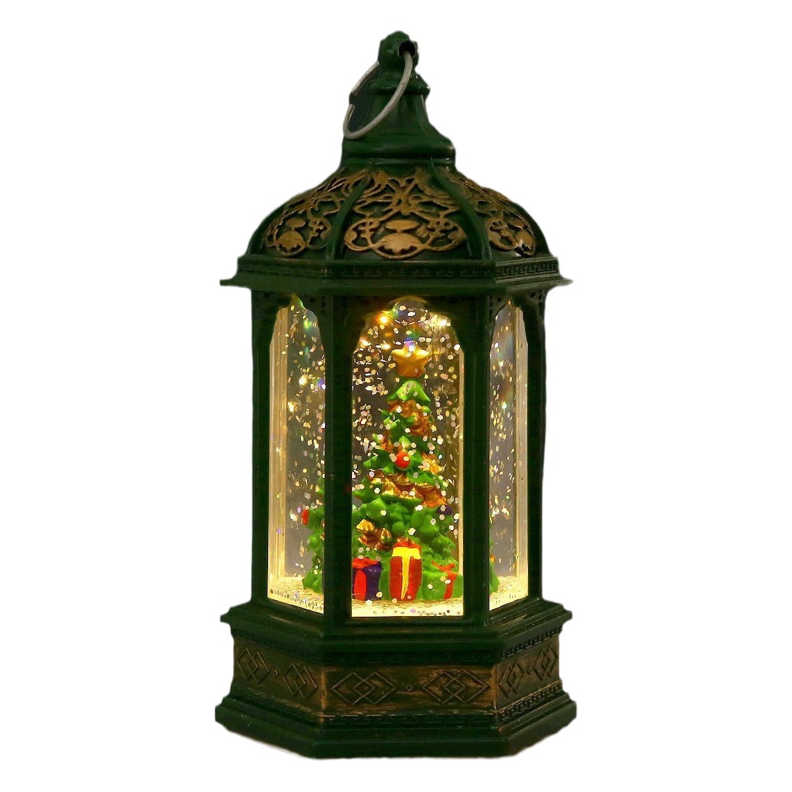 Christmas Decorations, Christmas Gifts, Night Lights, Santa Claus Hexagonal Wind Lanterns, Water-Filled Christmas Gifts for Girlfriends