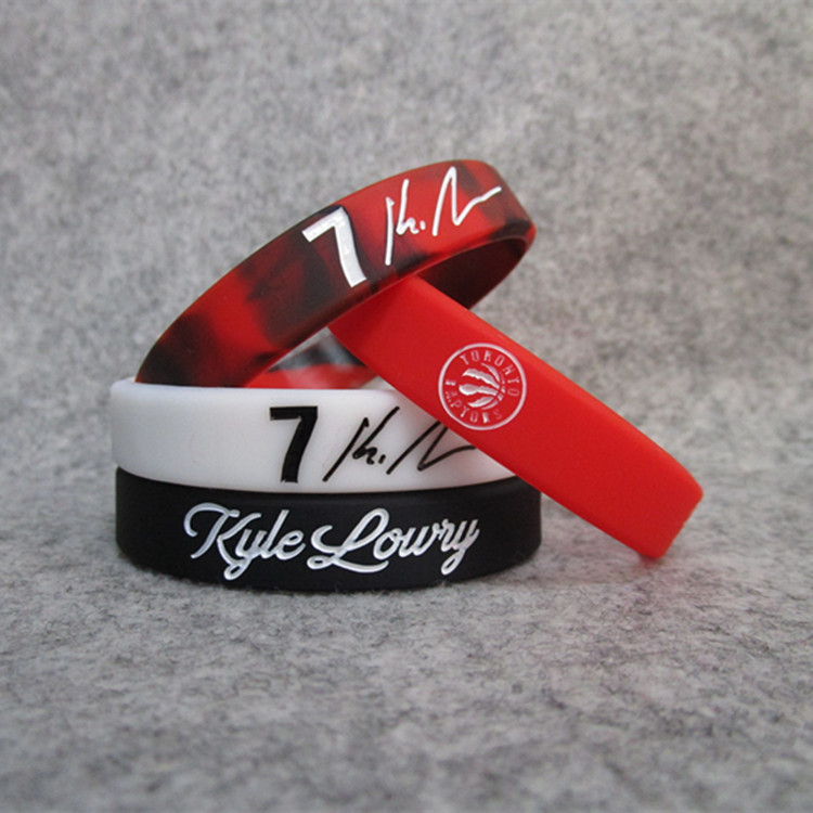 Picture of Raptor basketball No. 7 star Carl Lowry kellowry signature luminous sports bracelet silicone wristband
