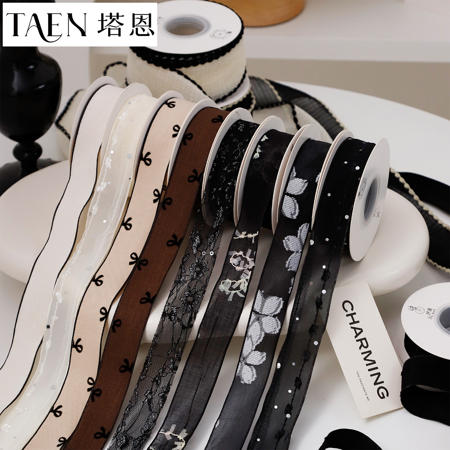 New French Romantic Ribbon High-grade Ribbon Flower bouquet Gift Packaging Bow Strap Floriculture diy Materials