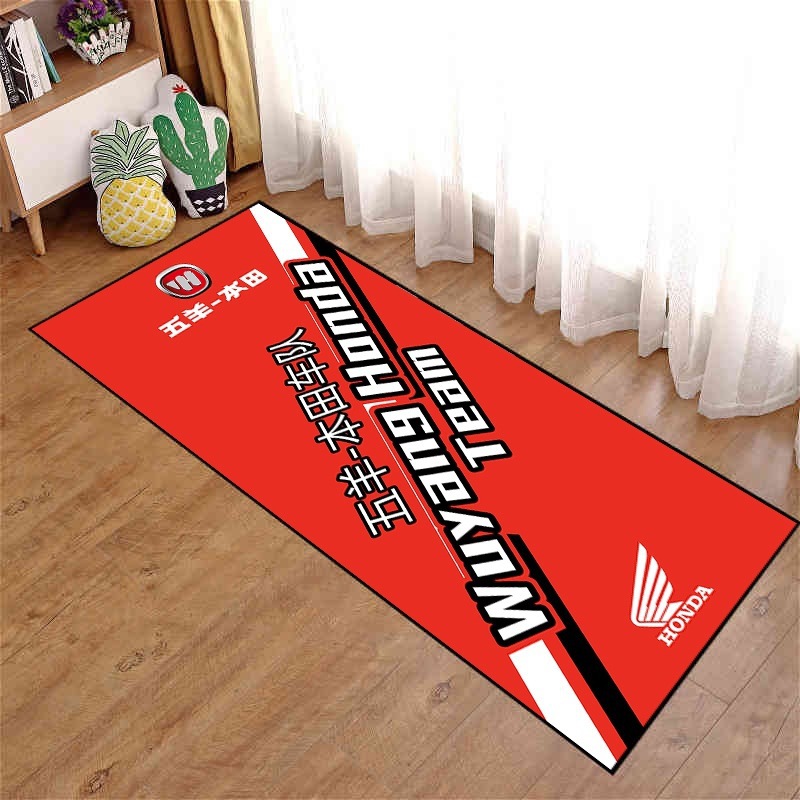 Picture of Motorcycle enthusiast carpet motorcycle display Harley Honda Ducati bedroom bedside blanket cross-border racing floor mat