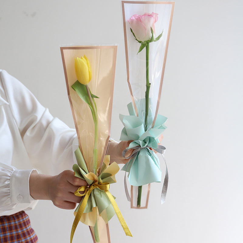 Xi Hua Nong Jane Frame Phnom Penh Single Bag Flower Wrapping Paper Wrapping Paper Plastic OPP Waterproof Handmade DIY Material
