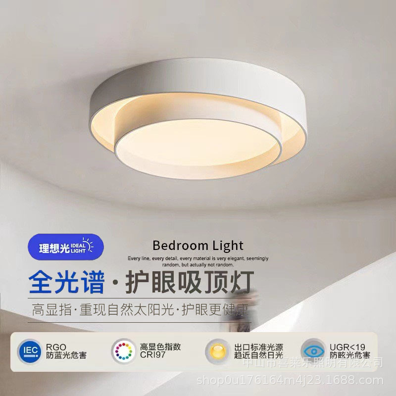 Nordic Modern Simple Ceiling Lamp Atmospheric Living Room Lamp Bedroom Master Bedroom Warm Romantic Round led Personalized Lamps