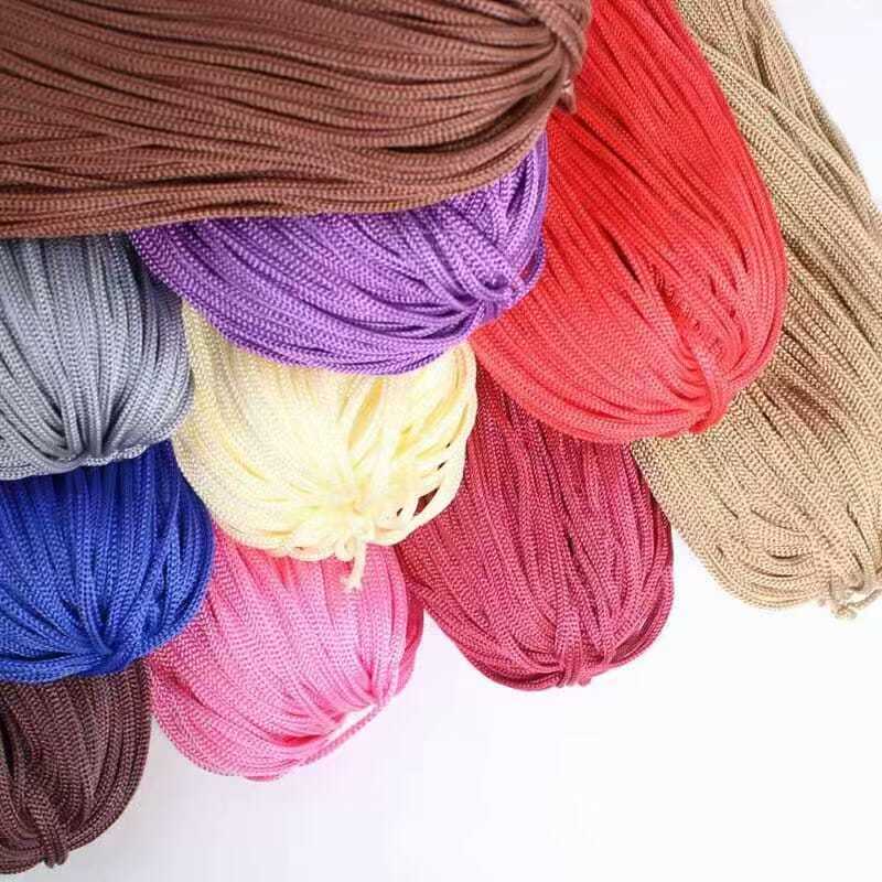 mercerized cotton linen flat belt ice silk knitting diy hand-woven spring and summer sunscreen sunshade crochet bag cushion shoes