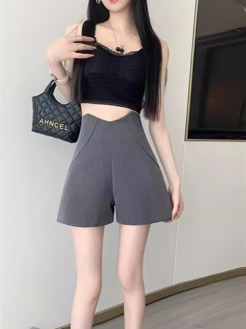 Hot Girls Short Culottes Women's Summer New Casual Slimming Design Sense Niche Irregular Age-reducing Loose American Short Pants