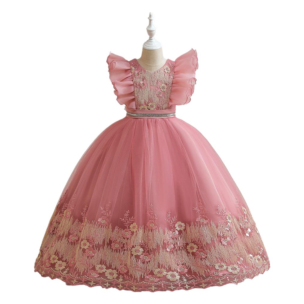 Spot children's clothing children's dress embroidered children's dress Princess dress girls high-end party ball evening dress