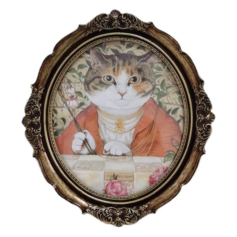 French-Style Light Luxury Niche Retro Wall Art Display Stand Sofa Bedroom Living Room Bedside Decoration Simple Cross-Border Picture Frame Photo Frame