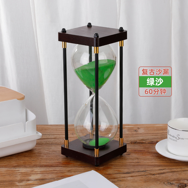 Picture of Retro Hourglass Ornaments 30/60 Minutes Hourglass Timer Chinese Valentine's Day Birthday Gift Creative Desktop Accessories