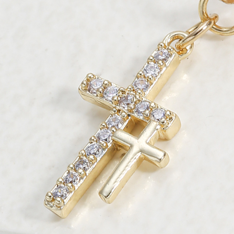 Picture of Cross-border Hot Sale European and American Personality Retro Cross Navel Clip Punch-free Inlay Zircon Design Navel Buckle Umbilical Ring