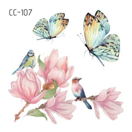 Picture of New waterproof flower tattoo stickers fashion small fresh face stickers fashion Photo Studio Art Stickers