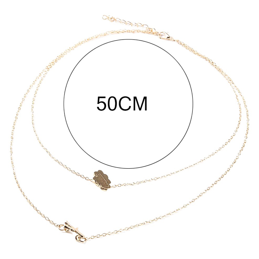Fashion Cross-border for European and American Fashion Street Shooting Popular Elements Aircraft Clouds Multi-layer Necklace Women