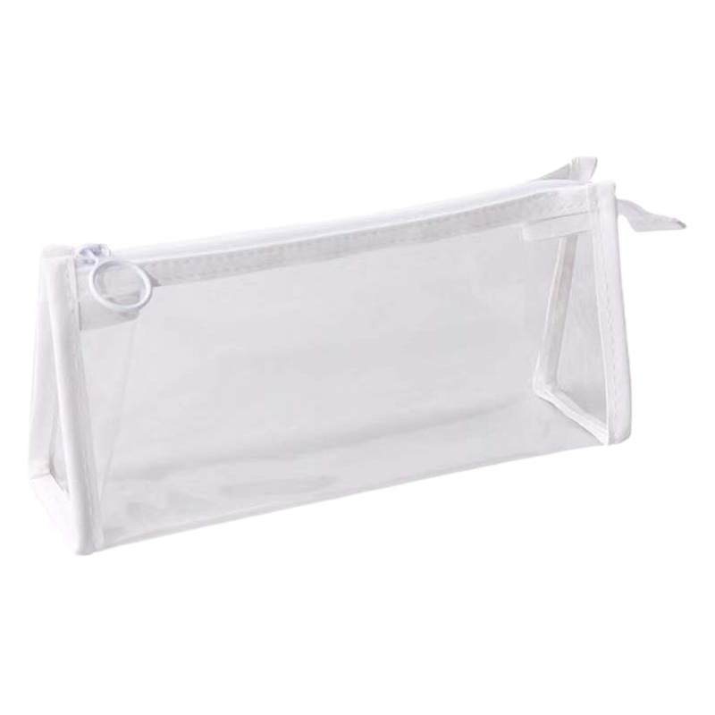 pvc student stationery storage transparent pen bag ins Wind cosmetic bag exam transparent zipper pencil bag wholesale