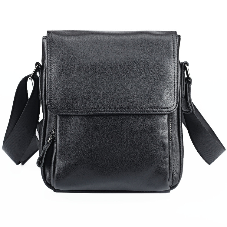 Picture of New Men's Korean-style Shoulder Bag Black Head Layer Cowhide Small Oblique Bag Casual Simple IPAD Mini Small Bag