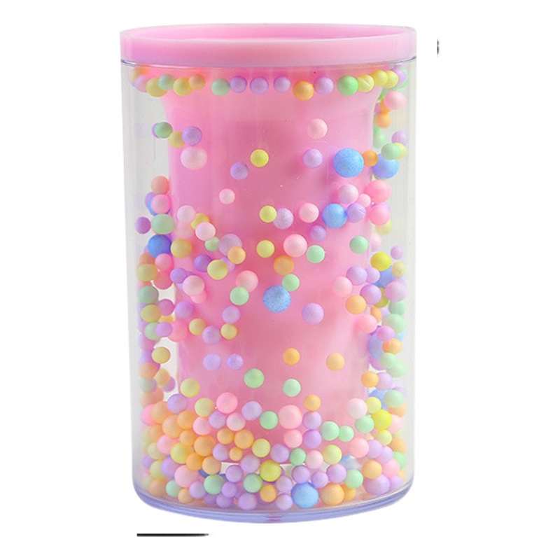 Student desktop storage Round Square creative pen holder transparent acrylic foam ball style decoration storage Pen Holder