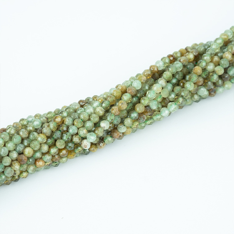 Picture of Sand Fleet 2~4mm green garnet faceted loose beads diy bracelet necklace diy bracelet necklace wholesale