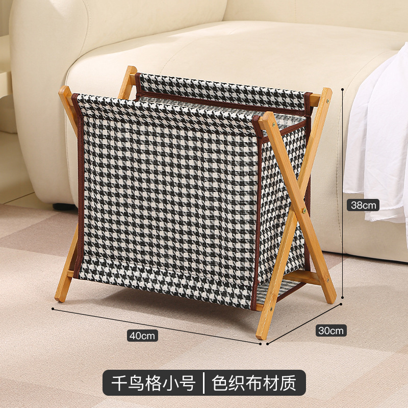 Picture of Household Solid Wood Dirty Clothes Basket Dirty Clothes Basket Laundry Storage Clothes Basket Foldable Large Bathroom Laundry Storage Basket
