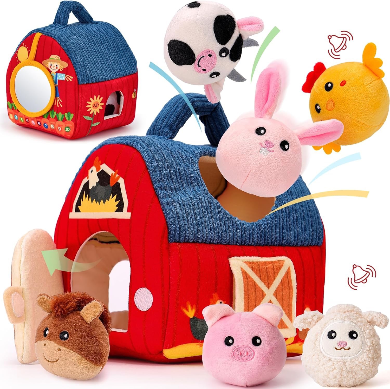 Plush Blind Box Toy Infant Puzzle Toddler Sensory Toy Farm Mini Doll Small House Doll