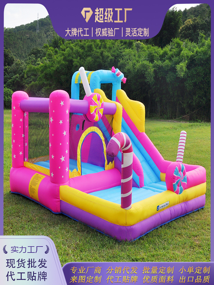 Picture of Household Inflatable Castle Rock Climbing Family Children's Shopping Mall Naughty Castle Trampoline Outdoor Stall Trampoline Slide Wholesale