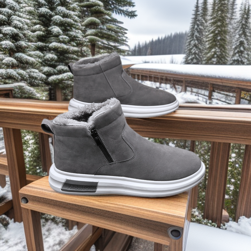 New Winter Cotton Shoes Plus Velvet and Thickening Men's Cotton Shoes Korean Style Trendy Warm Martin Boots Casual Snow Boots Wholesale