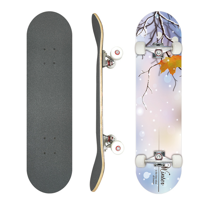 Picture of 31 inch skateboard professional adult street maple four-wheel beginner children double rocker concave skateboard