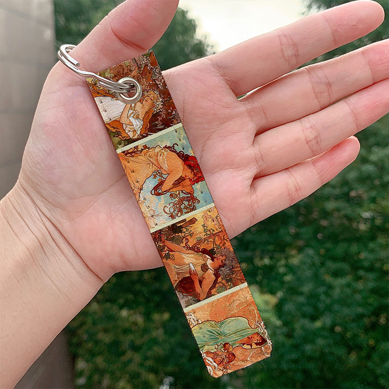Picture of Amazon Cross-Border European and American Popular Vintage Alphonse Mucha Mucha Mucha Keychain Wholesale