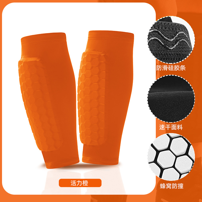 Picture of Honeycomb Anti-collision Outdoor Sports Leg Cover Universal Football Leg Socks Breathable Anti-collision Leg Cover Men's Running Wholesale