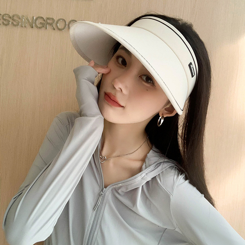 Picture of Sun hat foldable sun hat outdoor riding Women's Big brim empty top cycling sun protection fisherman sun hat