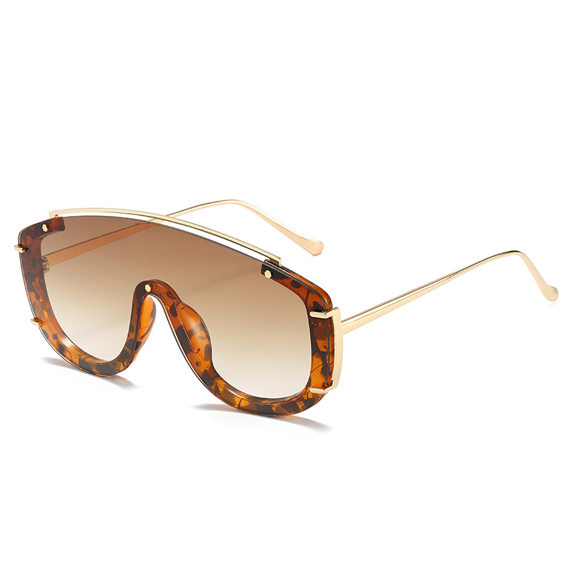 Picture of 2022 Europe and the United States new large frame conjoined color ins sunglasses cross-border personality modern fashion net red sunglasses women