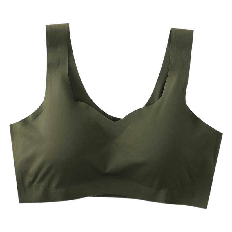 Japan Anxin Four-generation Non-trace Underwear Women's Cross-border Large Size Non-steel Ring Beautiful Back Sports Sleeping Vest Bra