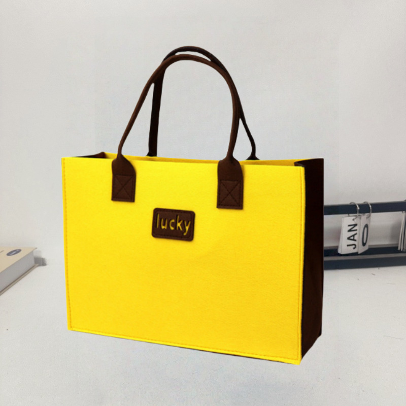 Picture of In-Stock Wholesale Mid-Autumn Felt Bags with Traditional Chinese Style, Various Styles Available, Thickened Large-Capacity Felt Tote Bags
