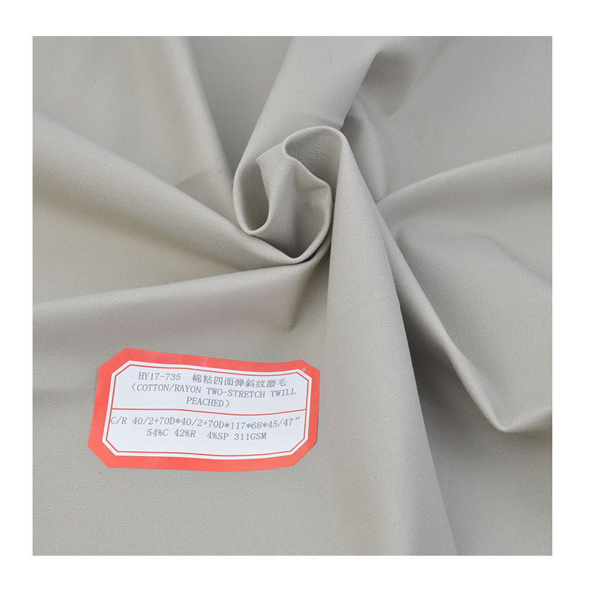 Cotton Viscose Woven Four-Way Stretch Wrinkle-Resistant Smooth Autumn and Winter Women's Casual Pants Carrot Pants Fleece Warm Pants Fabric
