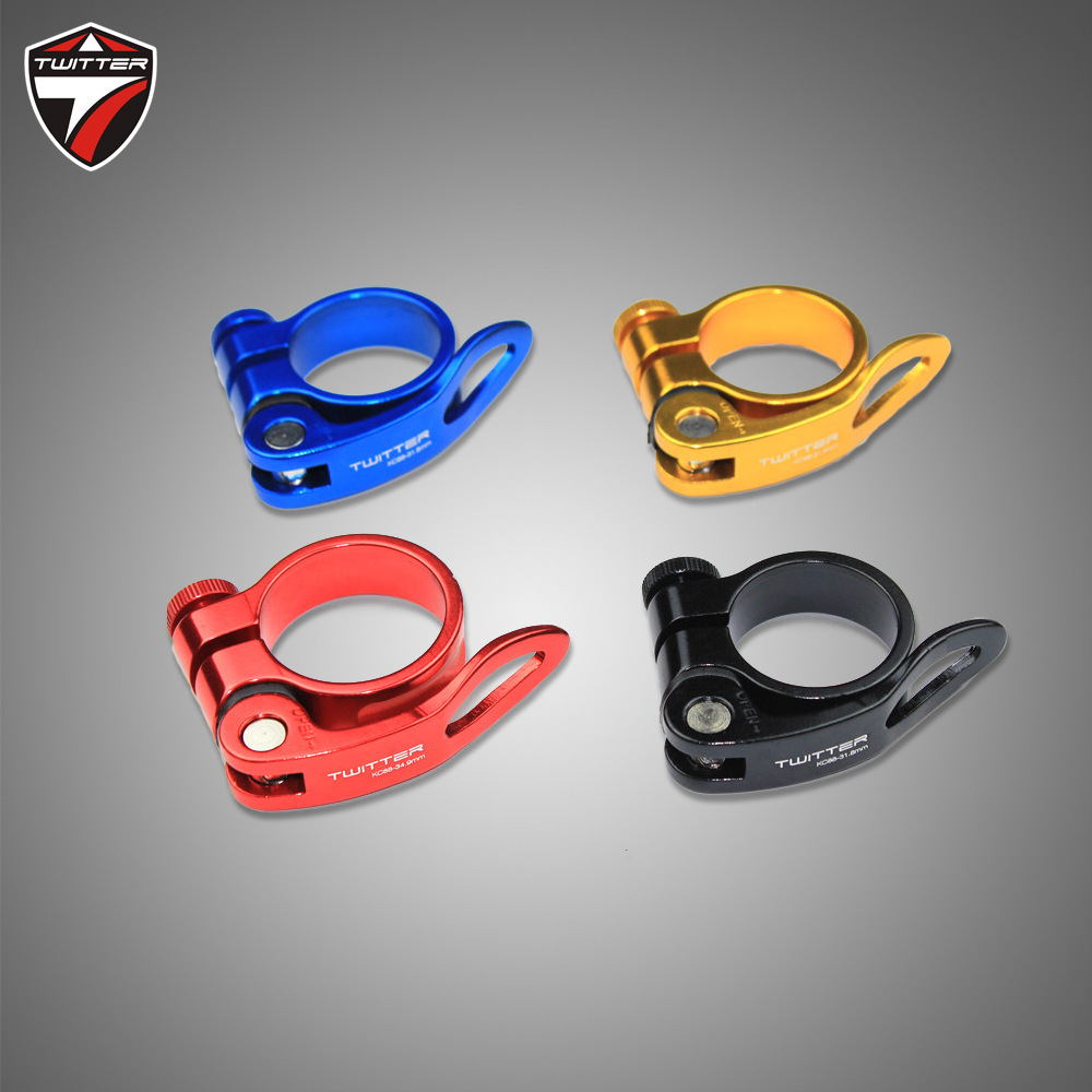 Picture of Tw Aluminum Alloy Quick Release Seat Tube Clamp Bundle Seat Tube Bundle Mountain Bike Bicycle Tube Clamp 34.9 Can Be Customized