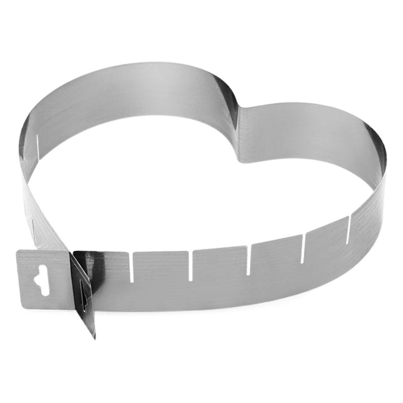 In stock stainless steel baking cake mold adjustable retractable cake mold love mousse ring baking gadget