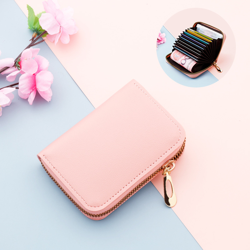 Picture of Women's Organ Zipper Card Bag Multi-card ID Bag Multi-functional Coin Purse Credit Card Bag Mini Men's Simple