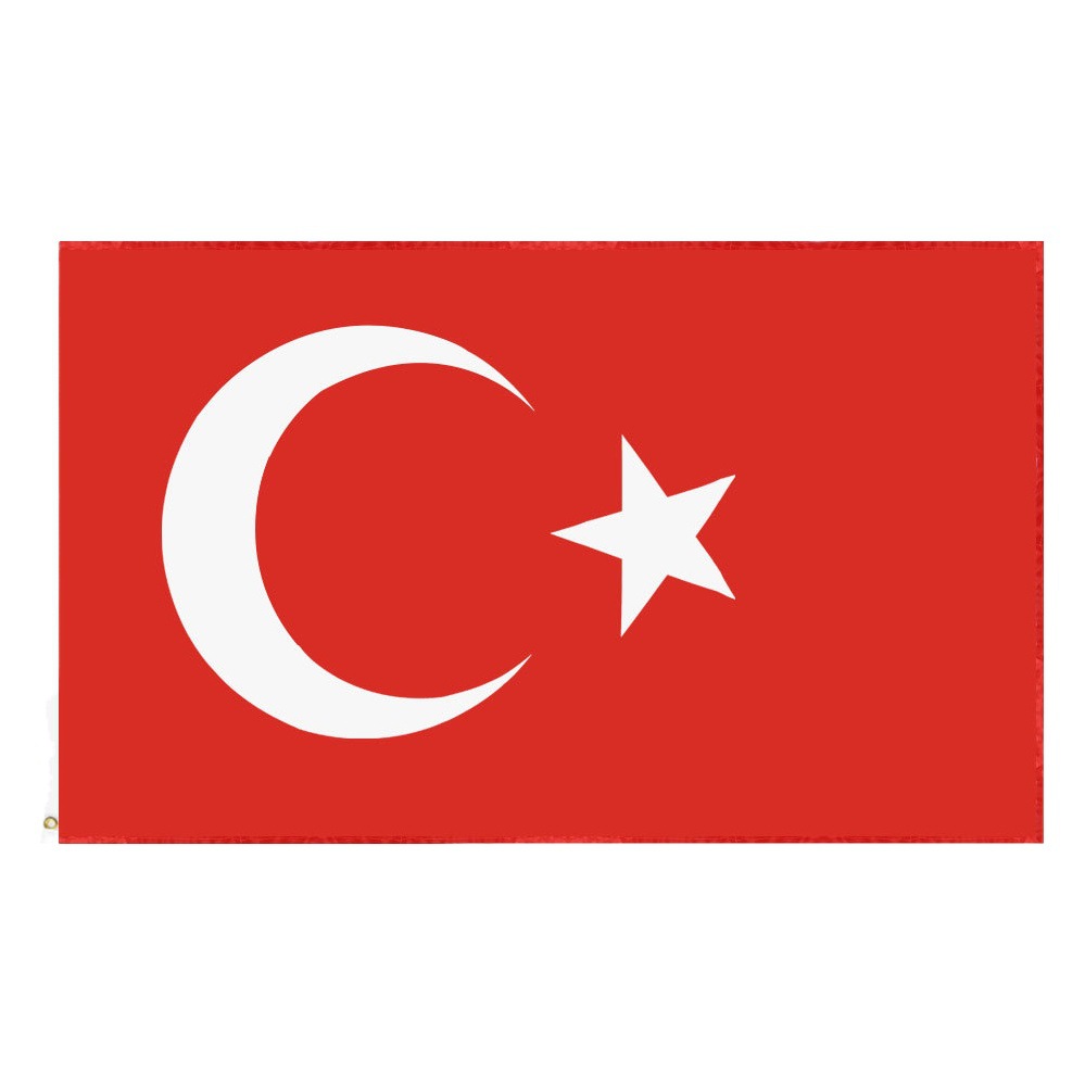 90*150cm Turkish flag factory in stock wholesale 3*5 feet TUR polyester flag cross-border supply wholesale