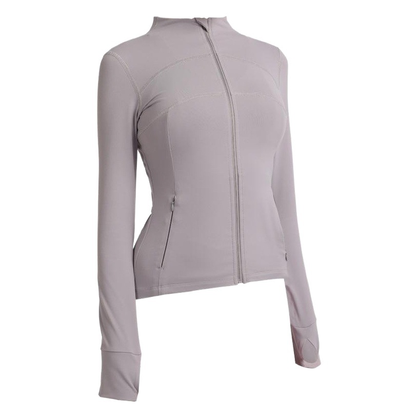 European and American Same Style Spring and Autumn Yoga Suit Naked Long Sleeve Quick-drying Fitness Running Yoga Top Jacket Sports Blouse for Women