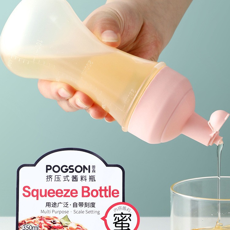 Plastic squeeze sauce bottle tomato salad sauce squeeze seasonings bottle transparent oil pot honey sauce sauce sauce bottle 80g
