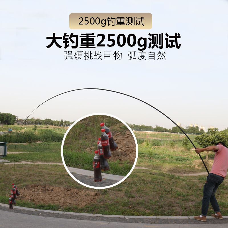 Picture of Black Pit Fishing Rod Light Hard 19 Adjusted 8H Table Fishing Rod Black Stick 8H Violent Rod Giant Fighting Rod Flying Fishing Rod Rod